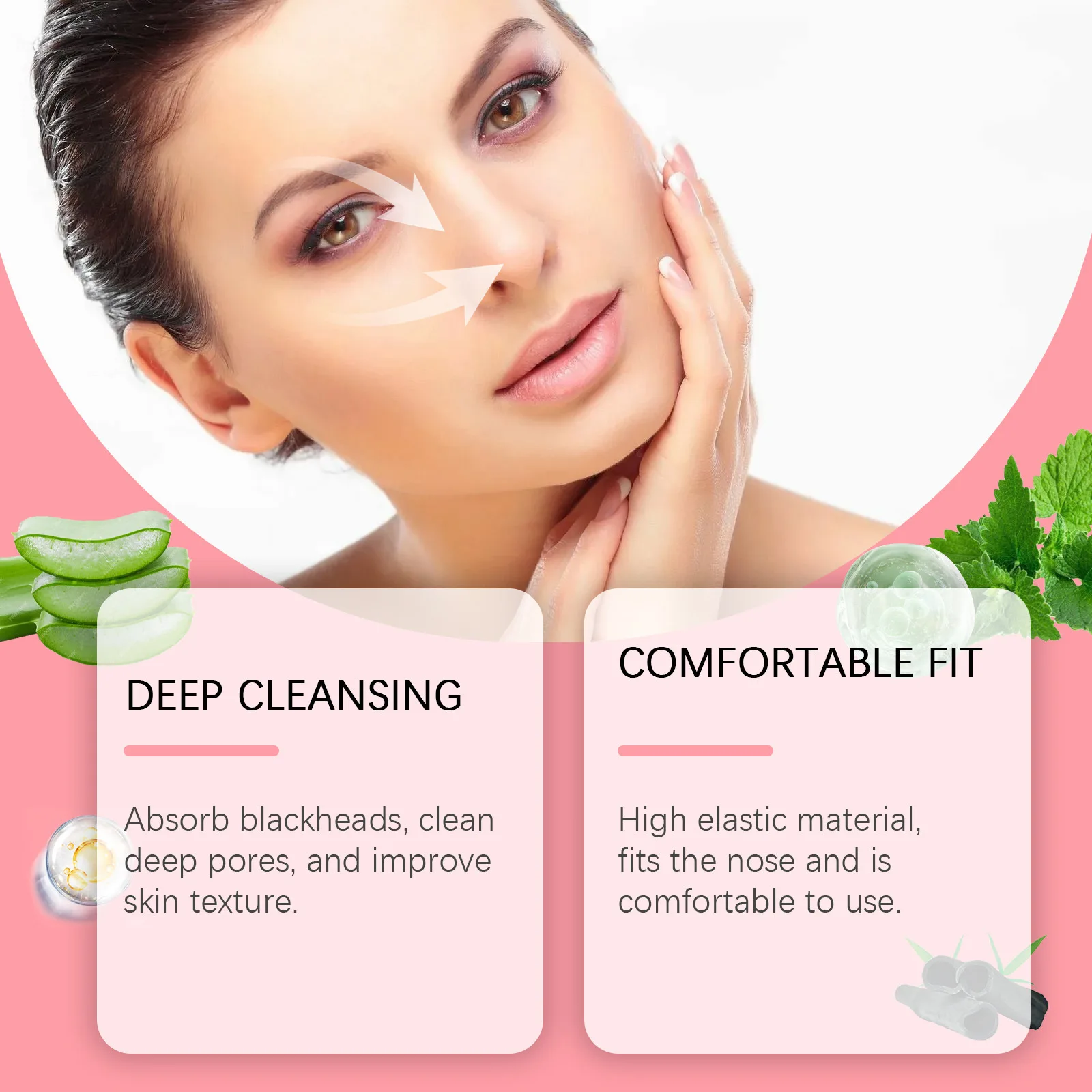 Recommend Blackhead Pore Nose Mask for Deep Facial Cleansing Without Tight Acne Pore Blackhead Nose Mask