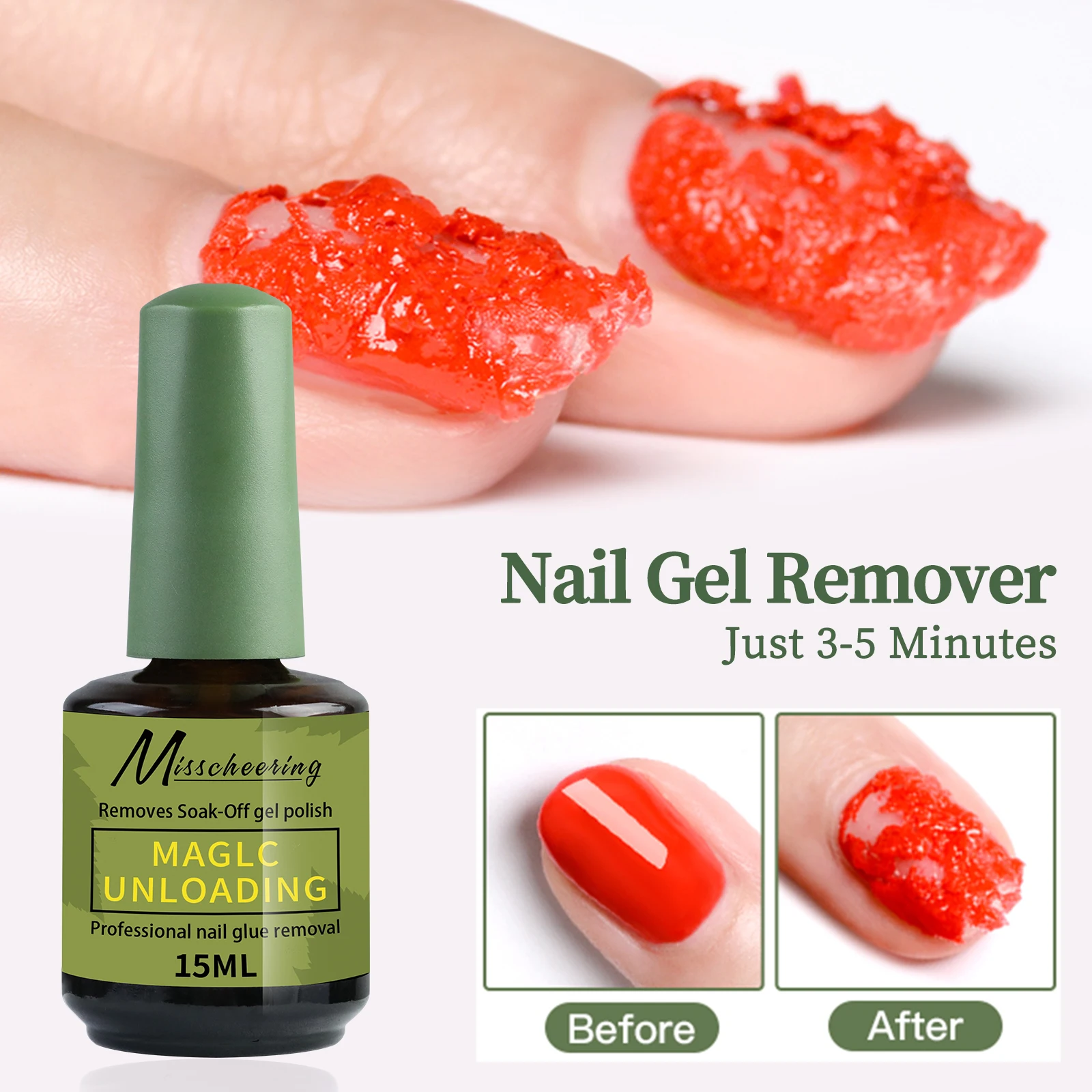Misscheering 15 ml Magic Fast Nail Gel Polish Remover Schoon UV Losweken Semi Permanente Vernis Nail Art Removal Tools manicure