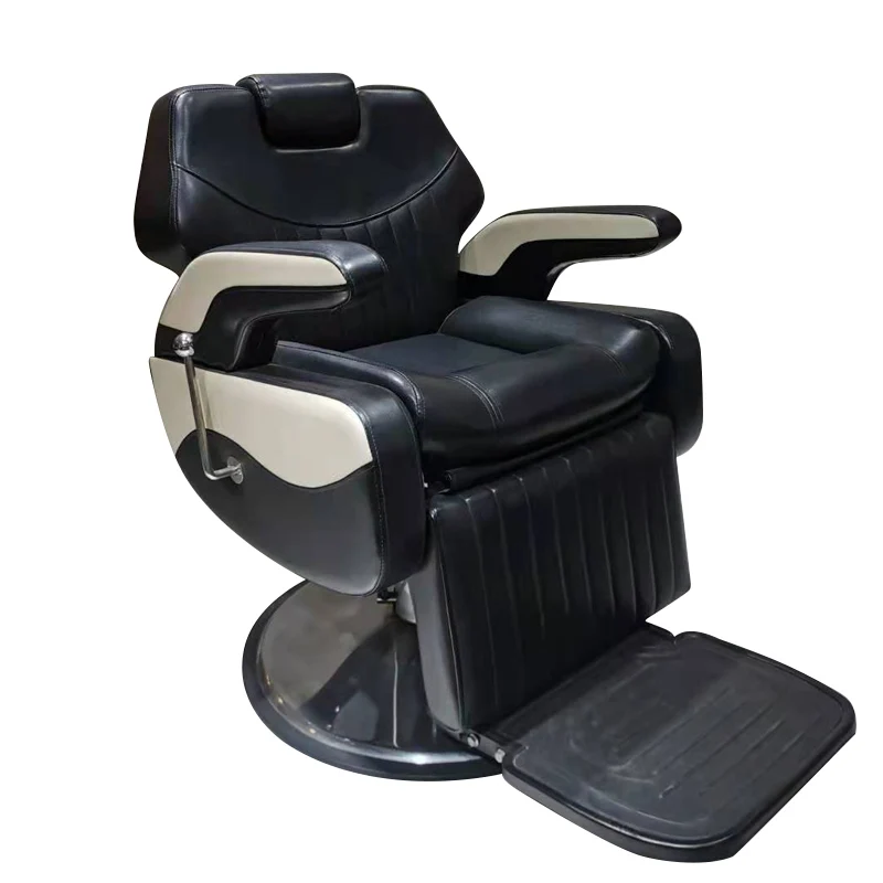 Vintage Barber Chair, Hydraulic Reclining Salon Chair, 360 Swivel PU Leather Barbershop Chair for Hair Cutting Shaving