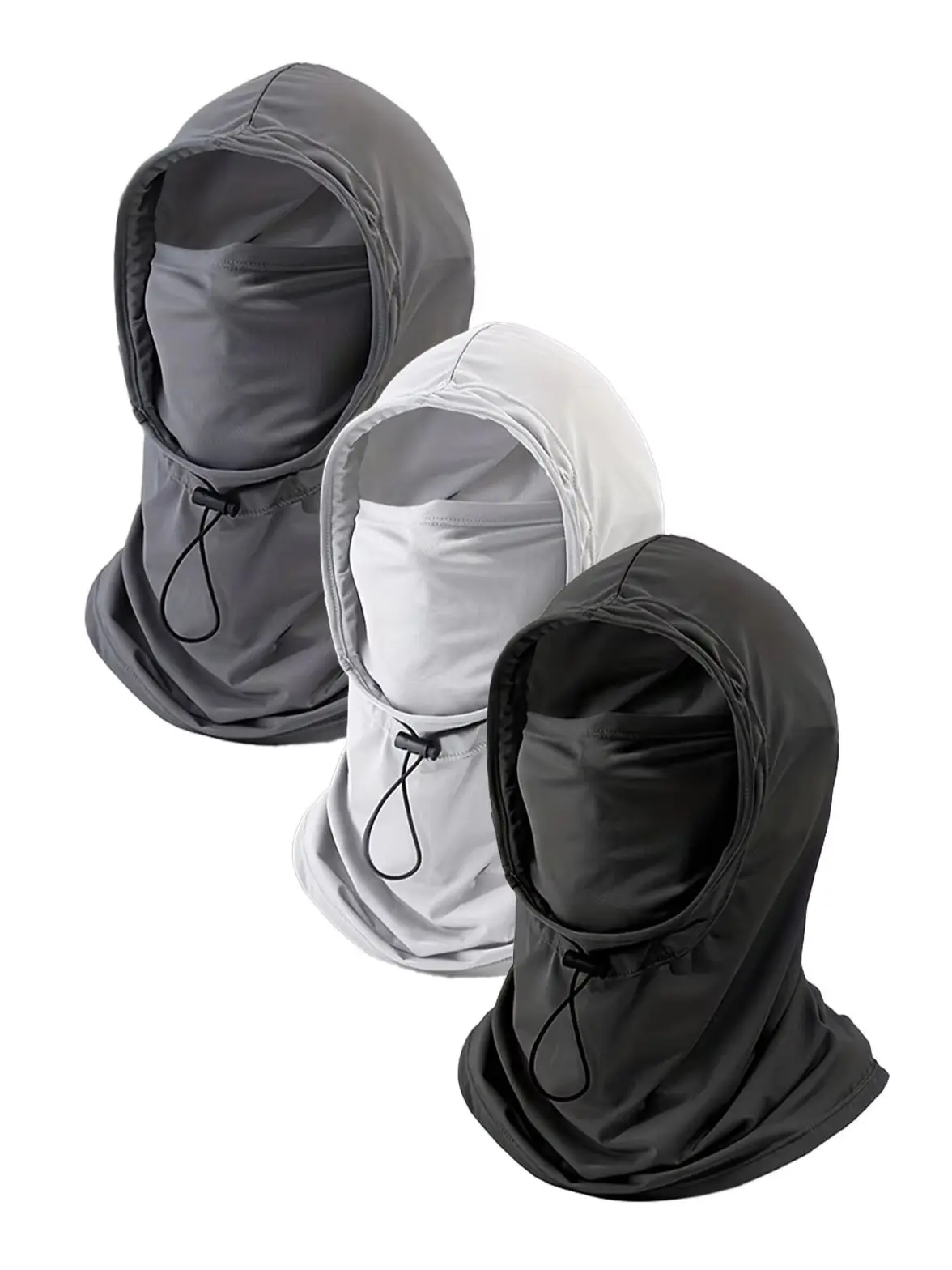 1/2 Stück Sturmhaube für Herren und Damen, Gesichtsmaske, Sonnenschutz/UV-Schutz, atmungsaktiv, lange Halsabdeckungen für Radfahren, Motorrad, Angeln – Detail 10