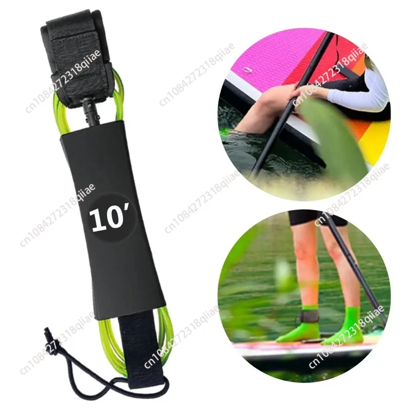 6/7/8/9/10ft ركوب الأمواج المقود تصفح المقود Paddleboard الكاحل حزام الكفة الحبل حبل مرن آمن حبل حبل للرياضات المائية #3