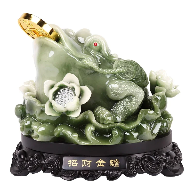 1 pc Resin golden toad wealth attracting ornament family office home decoration Feng Shui Accessories Lucky gift Absorb wealth