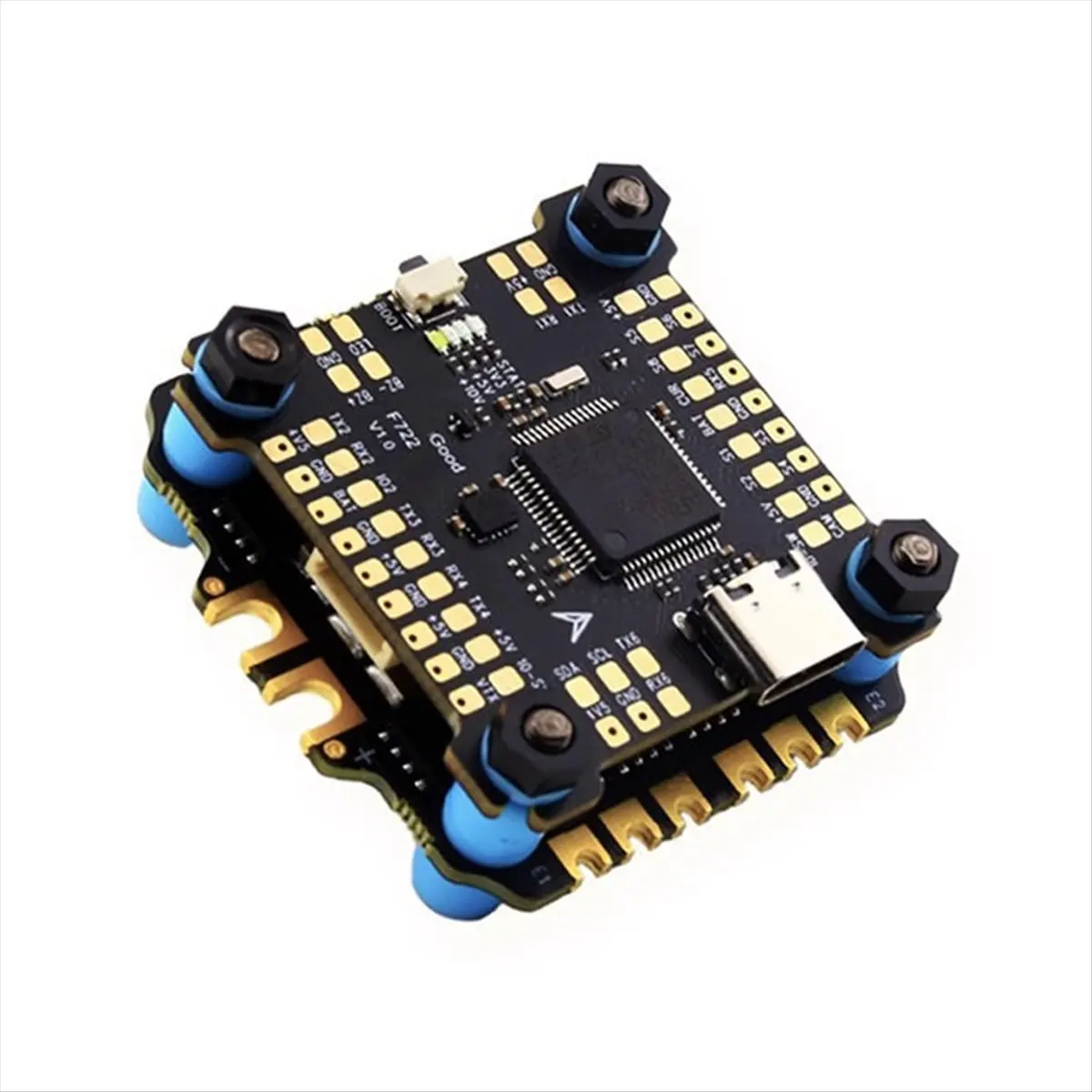 T344C-F722 60A Stack F722 Flight Controller + BLHELI-S 60A 4-in-1 ESC 3-6S 30.5X30.5mm for FPV Freestyle Drones Parts HOT