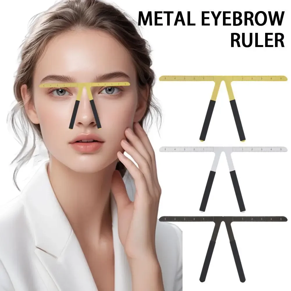 NEW High-end Metal Eyebrow Tattoo Stencil Ruler Microblading Tattoo Triangulate Balance Eyebrow Ruler For Permanent Makeup Tool