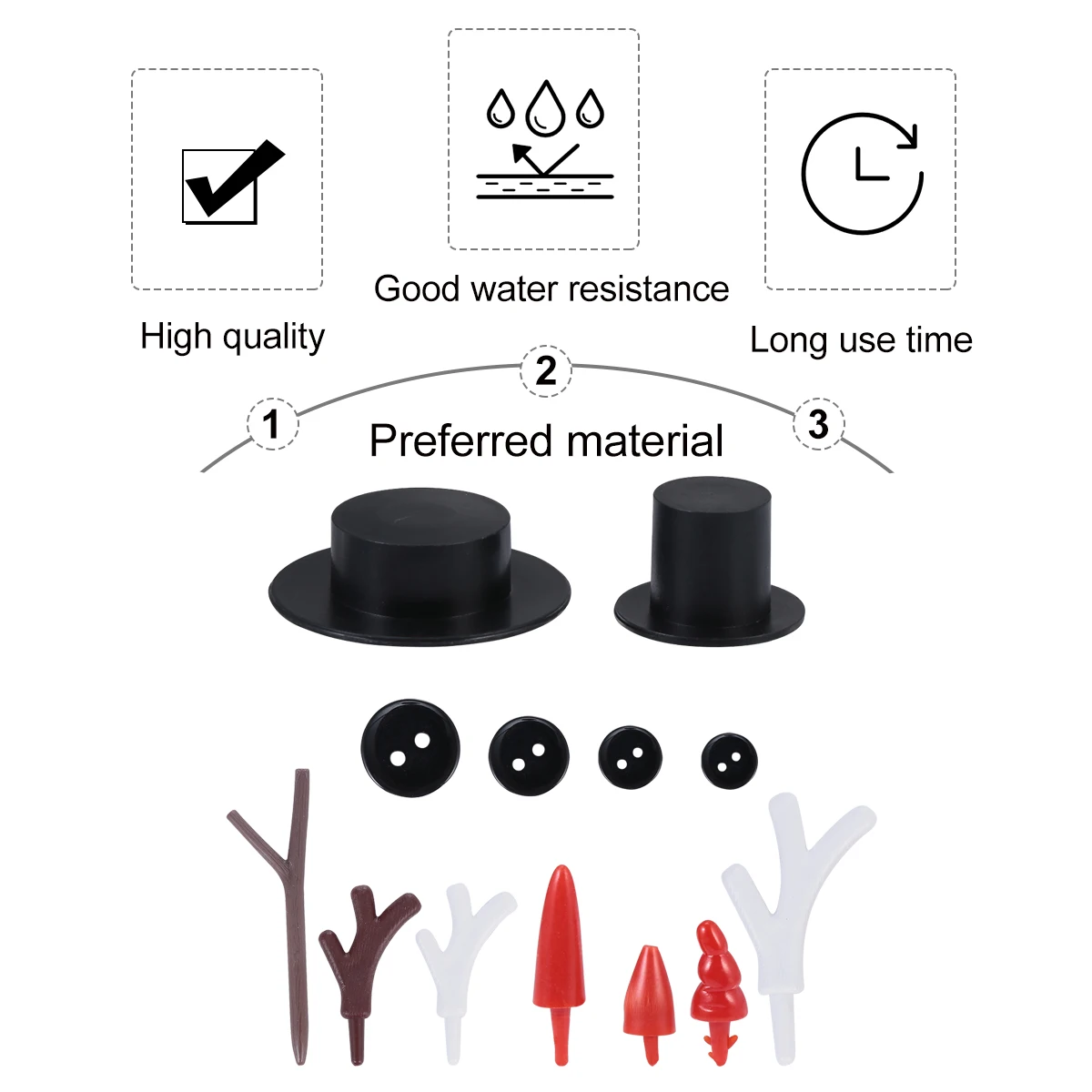 

Christmas Snowman Accessories DIY Material Set Kids Craft Unique Shape Durable Plastic Parent child Prop Christmas Gift