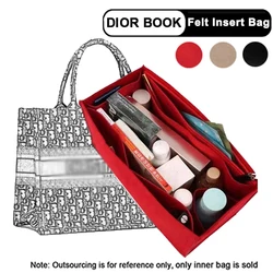 Felt Cloth Insert Bag Fits BOOK TOTE Makeup Handbag Organizer Travel Inner Purse Cosmetic Bag Mommy Bag Fit ONTHEGO Tote