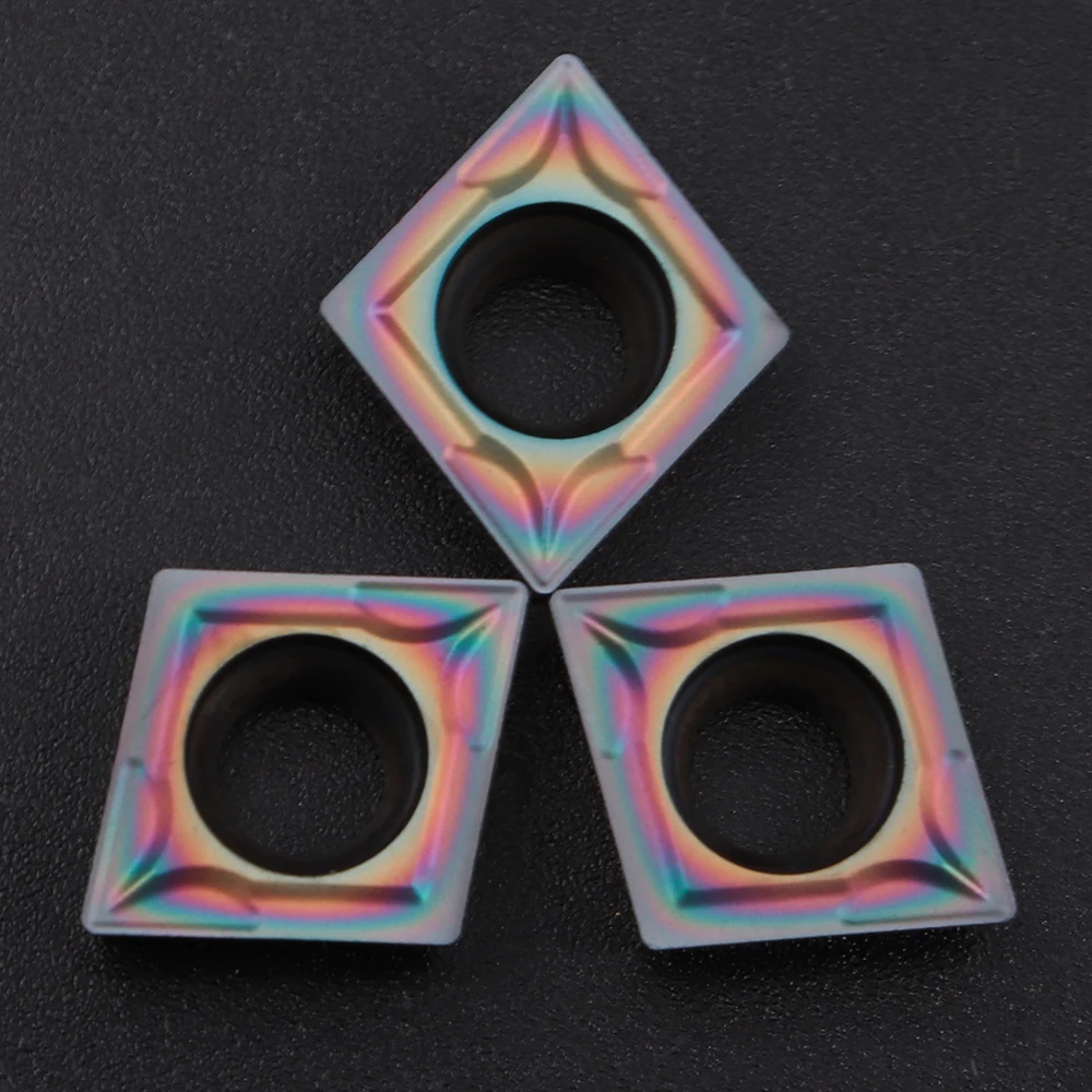 Outil de tournage CNC de haute qualité, Inserts en carbure multicolore CCMT060202 CCMT060204 CCMT09T304 CCMT09T308