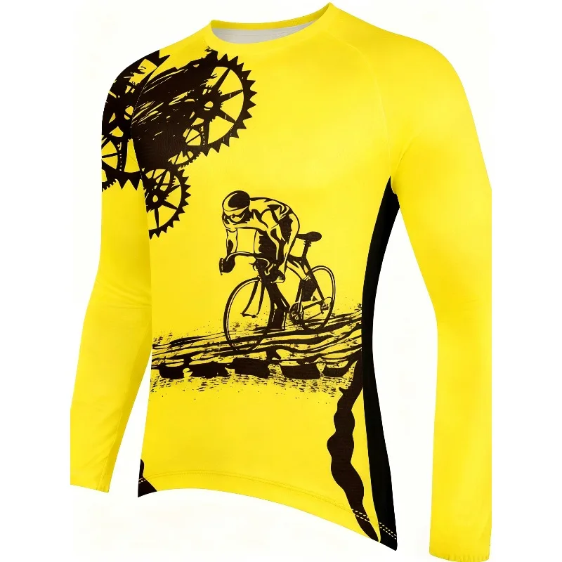 

В круге стильных и уникальных велосипедных друзей, ты звезды — длинный рукав для велоспорта с 3D-печатью Gear Rider