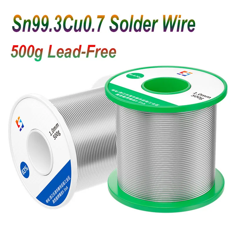 

Tin 500g Soldering Wire Sn99.3Cu0.7 Lead Free Flux-Core Solder Wires High Purity Low Melting Point Welding Accessory Wholesale