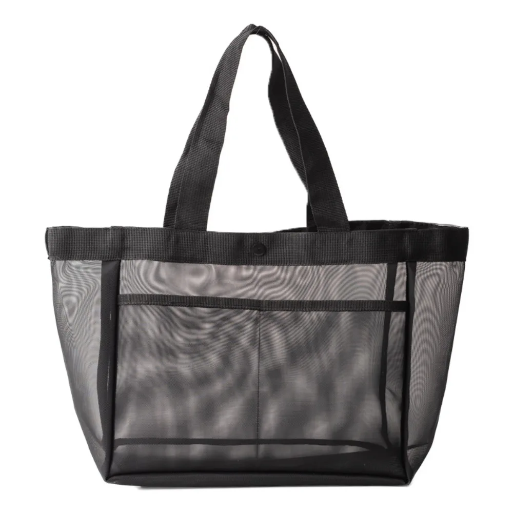 Hollow Large Capacity Makeup Storage Bag Women Multifunctional Mesh Shoulder Bag Travel Transparent Bag Beach Bags image 4