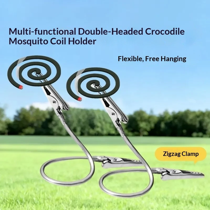 18cm Double Headed Bendable Crocodile Clip 6/10/30pcs for Mosquito Coil Aromatic Label Advertising Metal Clip