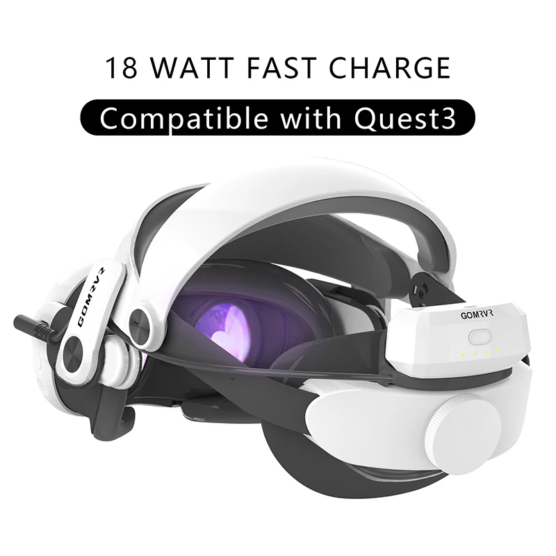 Gomrvr Comfort Batterij Halo Head Strap Compatibel Met Meta Quest 3 Replicatie Van Elite Band Verbeterde Speeltijd En Ondersteuning