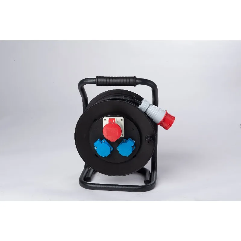 Industrial Heavy Duty 5-Pin Cee 3 Socket CE Certified Electrical Extension Power Cord Portable Cable Reel