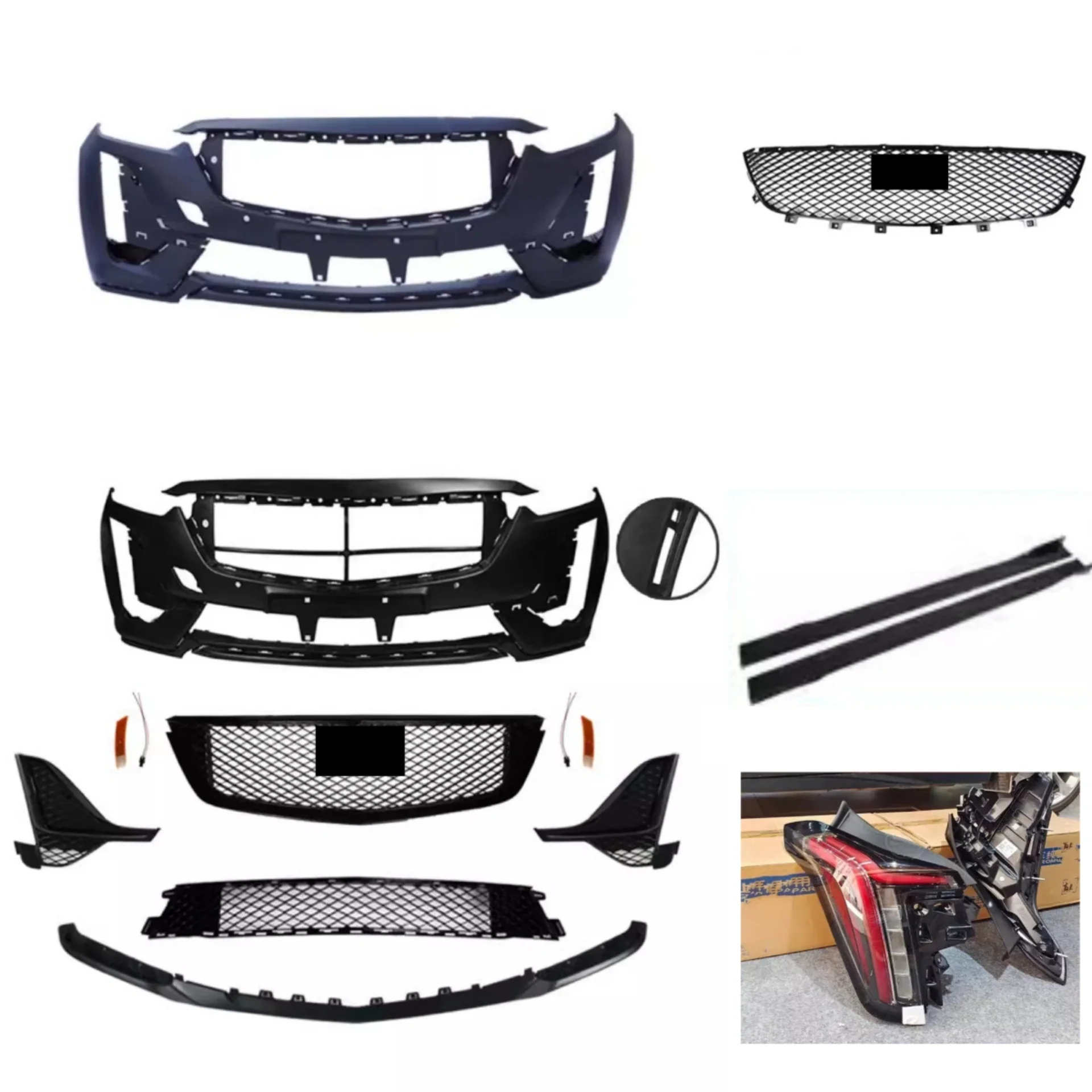 

New Style Front Bumper Grille Side Skirt Tail Wing Taillight Assembly for Cadillac CT5 Convert Body Kit Car Accessories