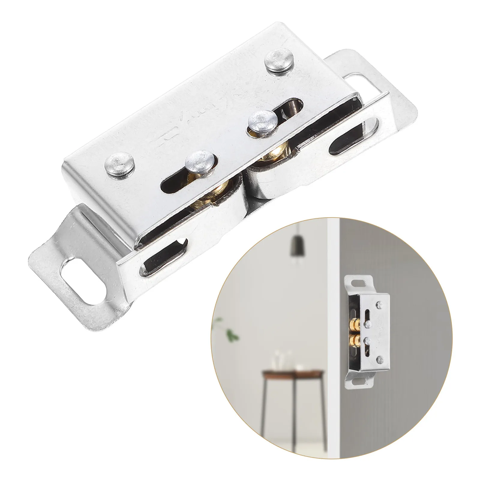 10Pairs Ball Catch Latch Stainless Steel Cabinet Door Catch Closet Wardrobe Sliding Door Hardware Easy Installation Noise Free
