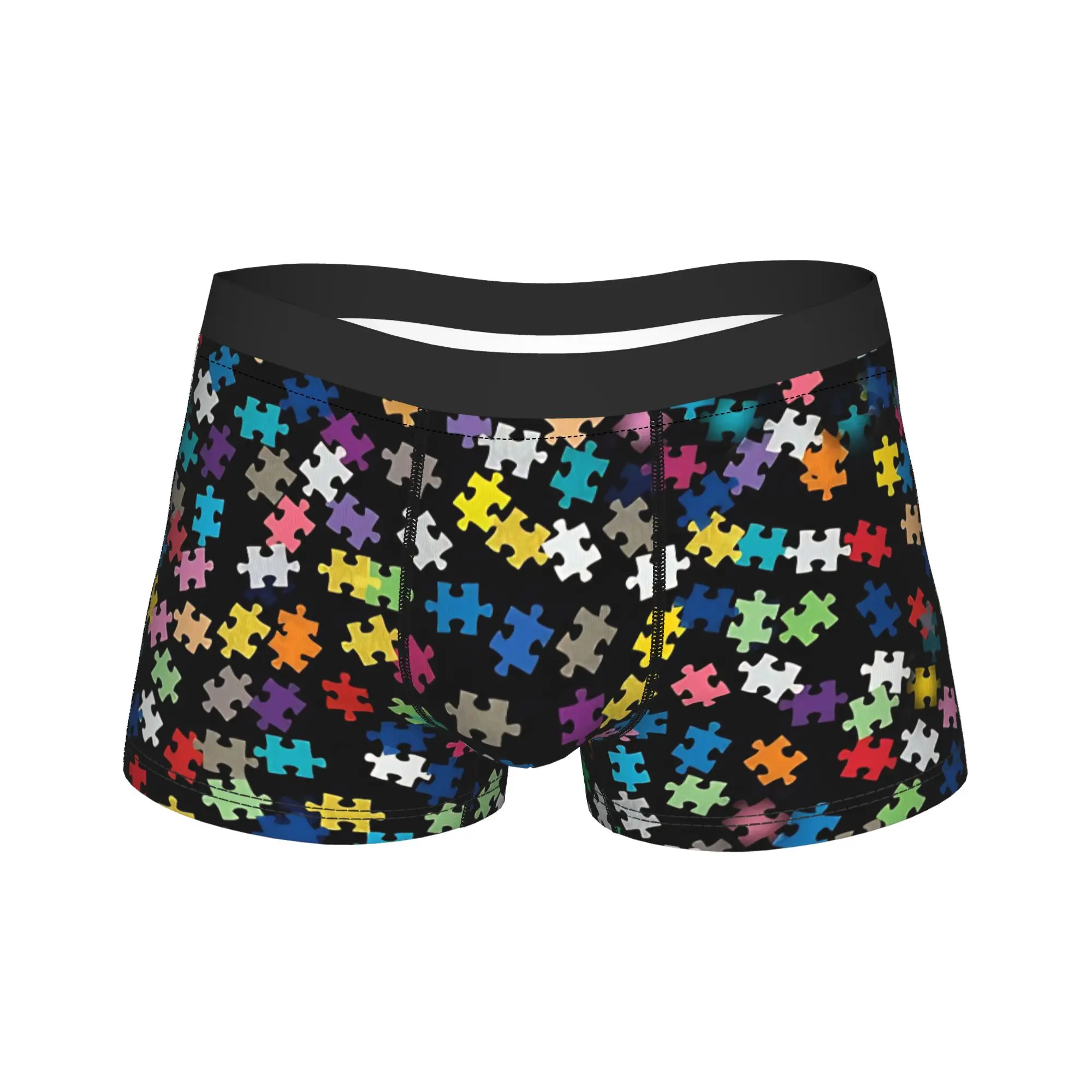 

Мужские классические боксеры-шорты с узором-головоломкой, высококачественные, больших размеров, с возможностью индивидуального дизайна