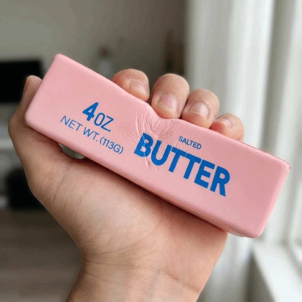 Creative Slow Rebound Butter Stick Super Soft Anxiety Relief Butter Stick Squeezing Realistic Funny Butter Stick Pinch Office
