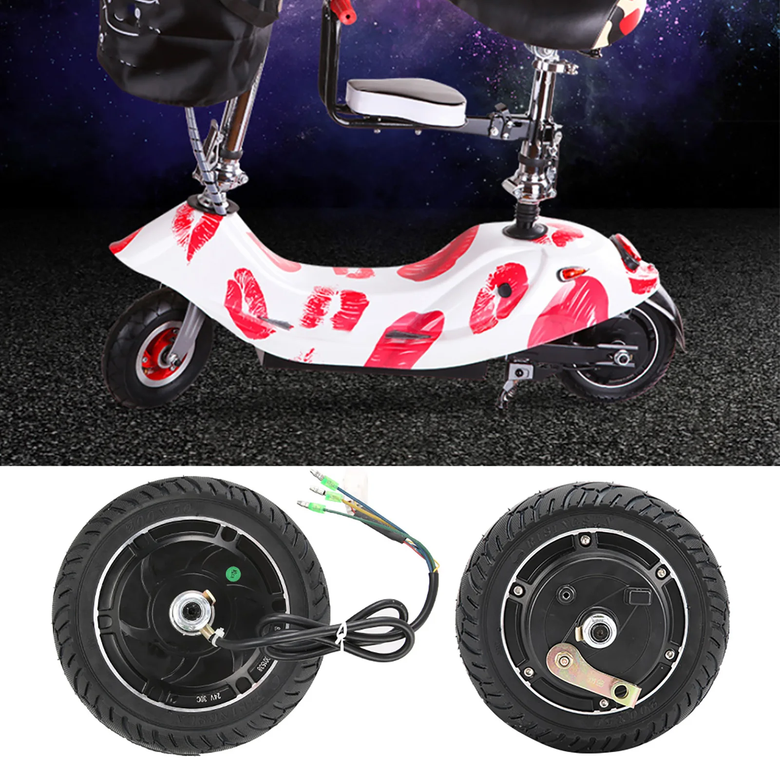 

Electric Scooter Hub Motor 8inch Electric Scooter Brushless Wheel Hub Motor with Tyre Motor Vehicle Accessory Hub Motor