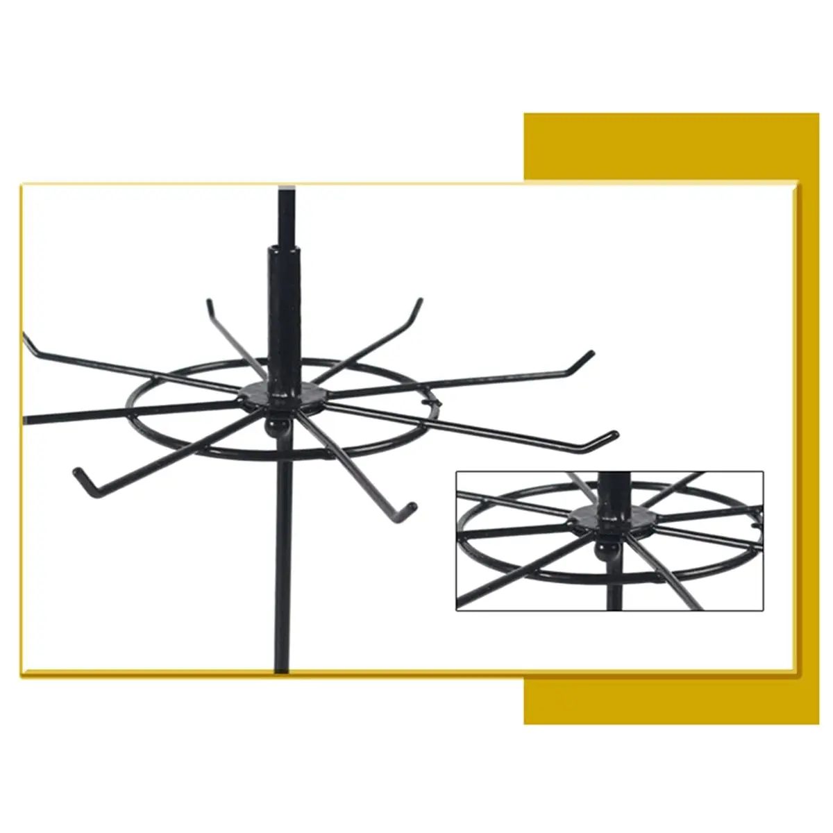 A75K Rotating Jewelry Display Stand 2 Tier Necklace Organizer for Hanging Earrings Rings Bracelets Watches