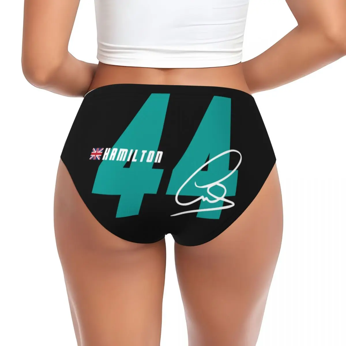 Custom Womens Hamiltons 44 Sport Car Racing Panties Stretch Briefs Underwear