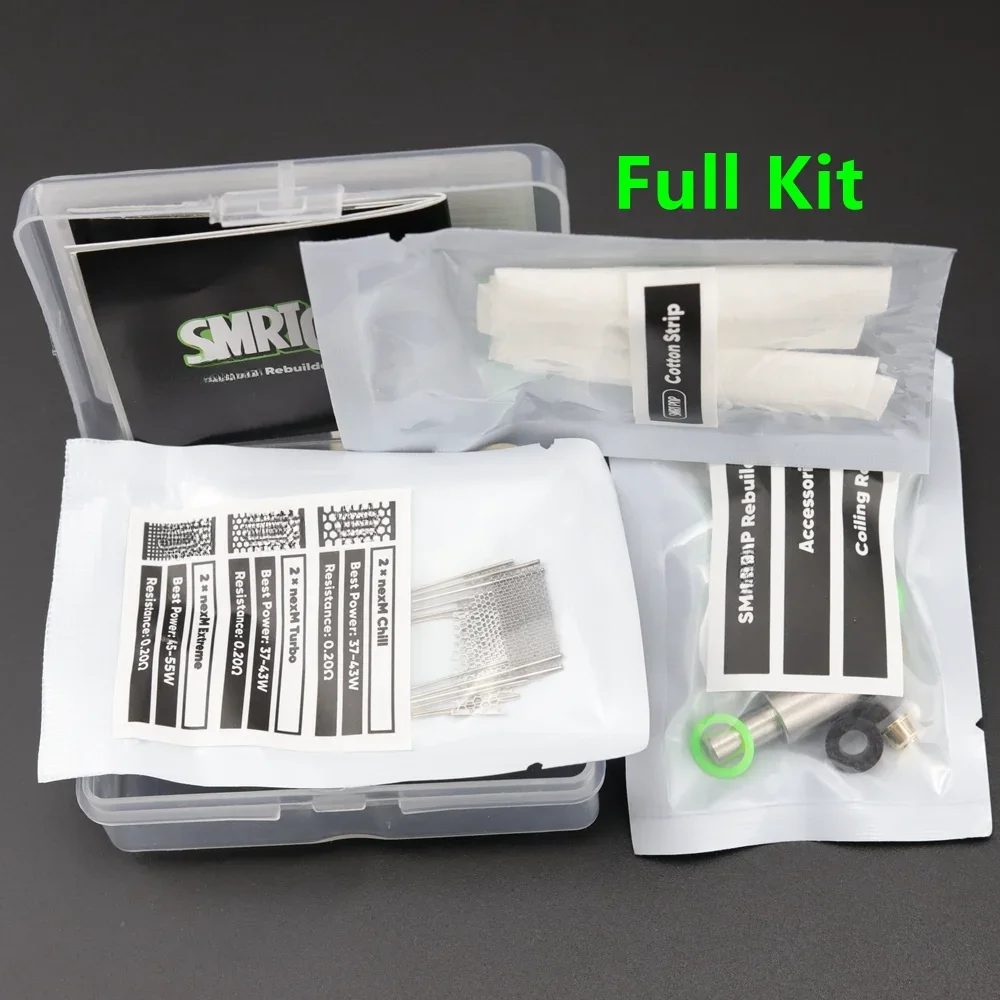 

Original WoToF0 SMRTCoil P-NP RBC Rebuildable Kit 0.2ohm NexM Chill/Turbo/Extreme Rebuild Replacement DIY Tool