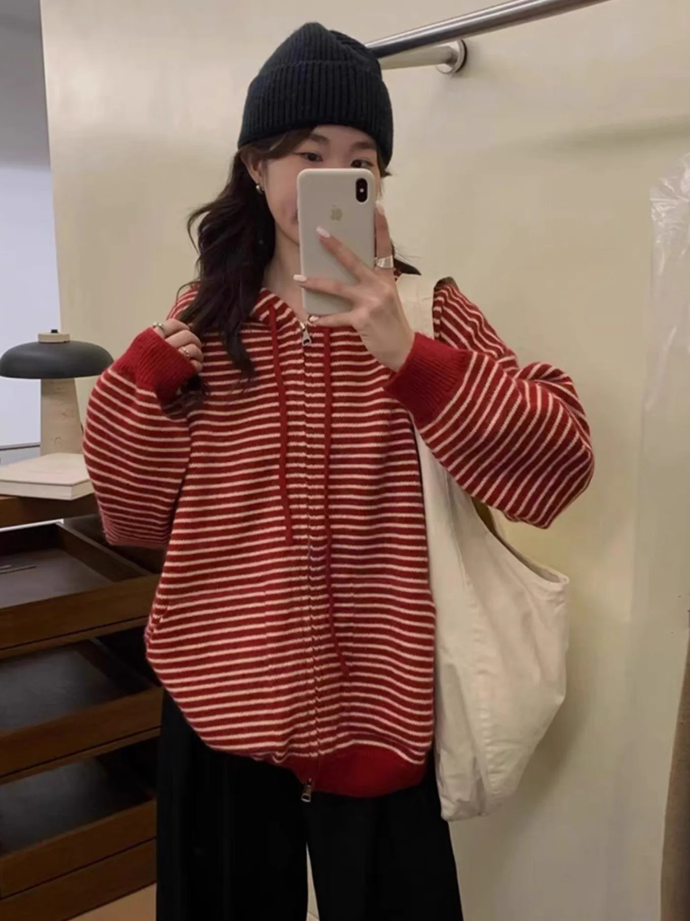 Pull à capuche rayé Chic coréen pour femmes, décontracté, confortable, respirant, toutes saisons, Faion exclusif en ligne