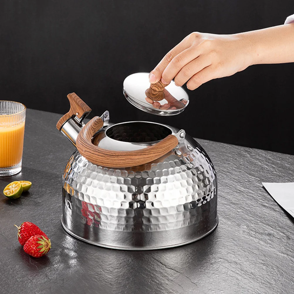 

4L Stovetop Tea Kettle with Whistle Stainless Steel Rustproof Boiler for Tea Coffee Anti Scald Handle Design