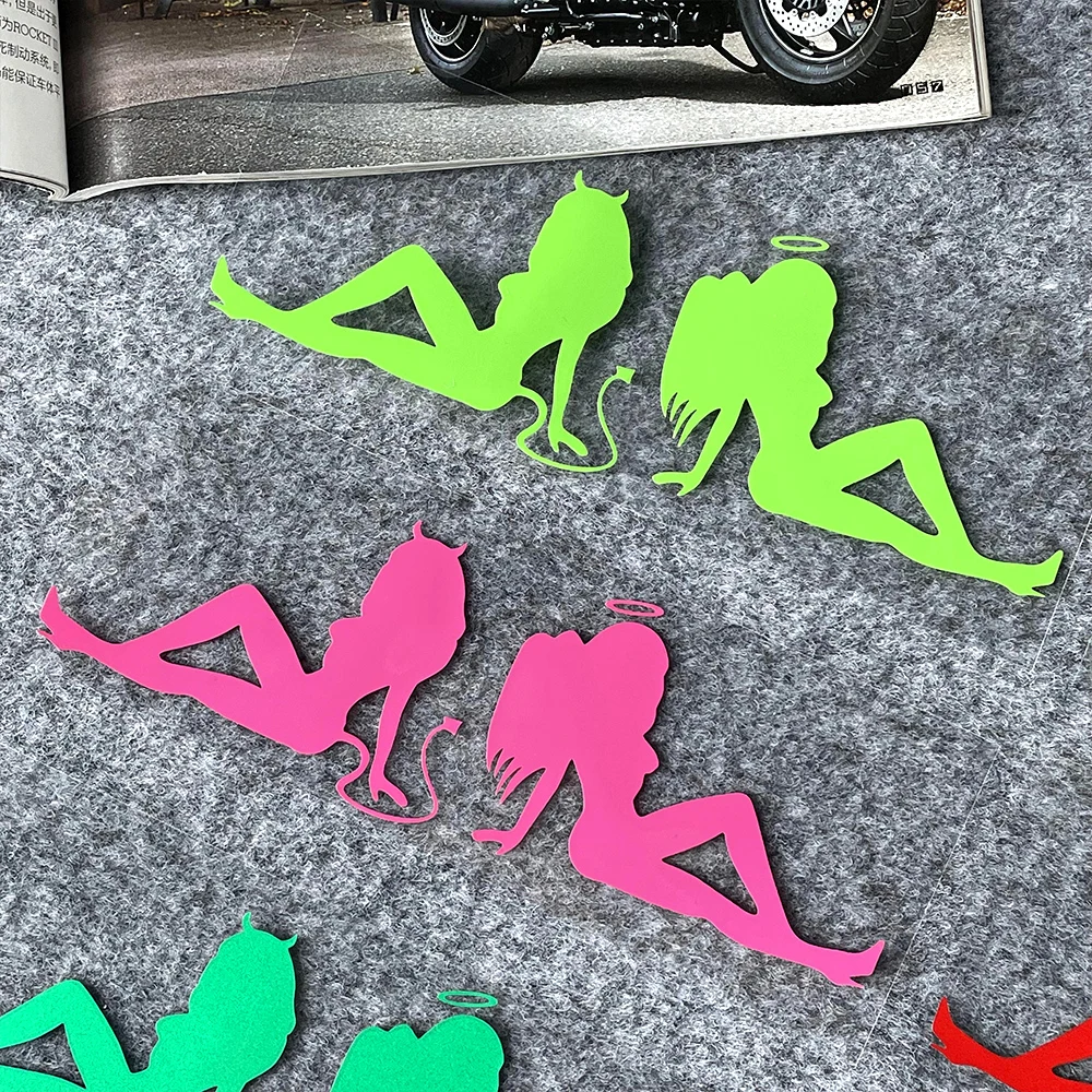 Angels And Demons Beauty Temptation Reflective Motorcycle Sticker Moto Decal Accessories for Honda ADV 350 PCX 125 Hornet Forza