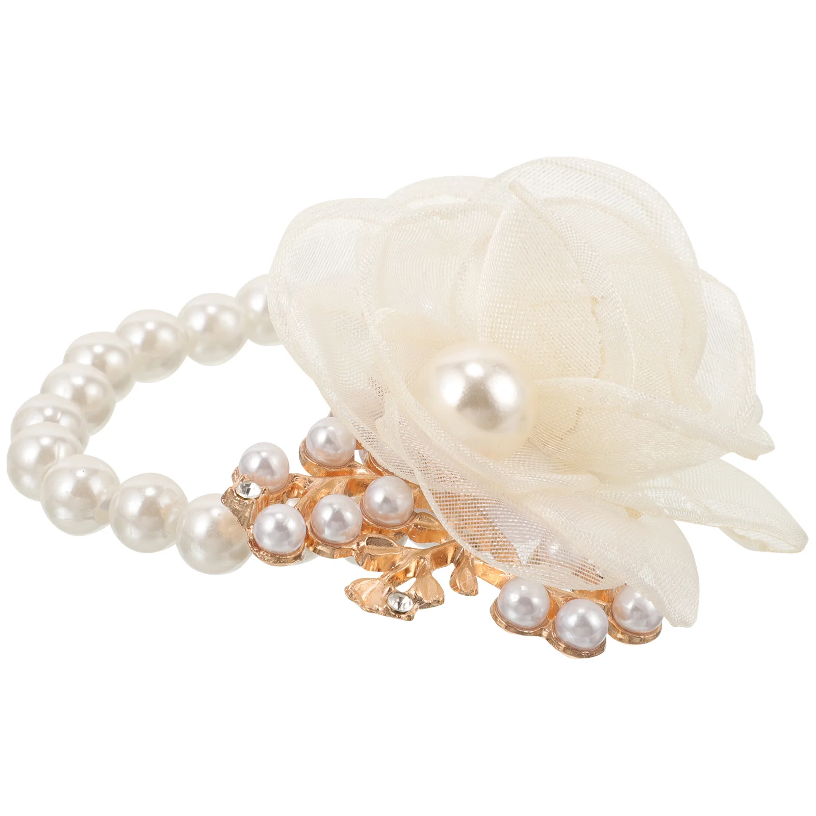 Bridesmaid Pearl Wrist Flower Beautiful Wedding Corsage Bracelet Bridal Wrist Decoration Corsage Bracelet Bride Wristband Decors