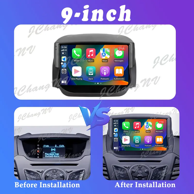 أندرويد 15 لفورد ايكو سبورت ايكو سبورت 2014 - 2018 راديو السيارة مشغل وسائط متعددة فيديو نظام تحديد المواقع والملاحة DSP BT Carplay Auto No 2 din #6