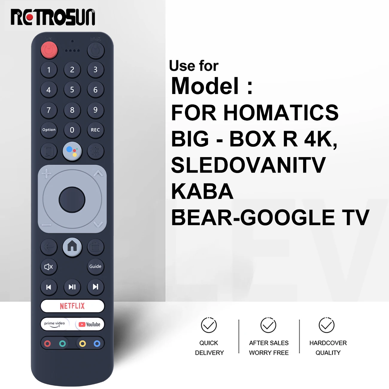 New Voice Bluetooth Remote Control for HOMATICS BIG Box R 4K SledovaniTV Kaba Bear Google TV