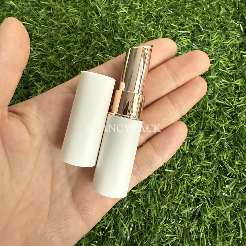 Confezione vuota di tubi per rossetto personalizzati con cilindro per contenitori per rossetto in oro rosa bianco da 11,1 mm
