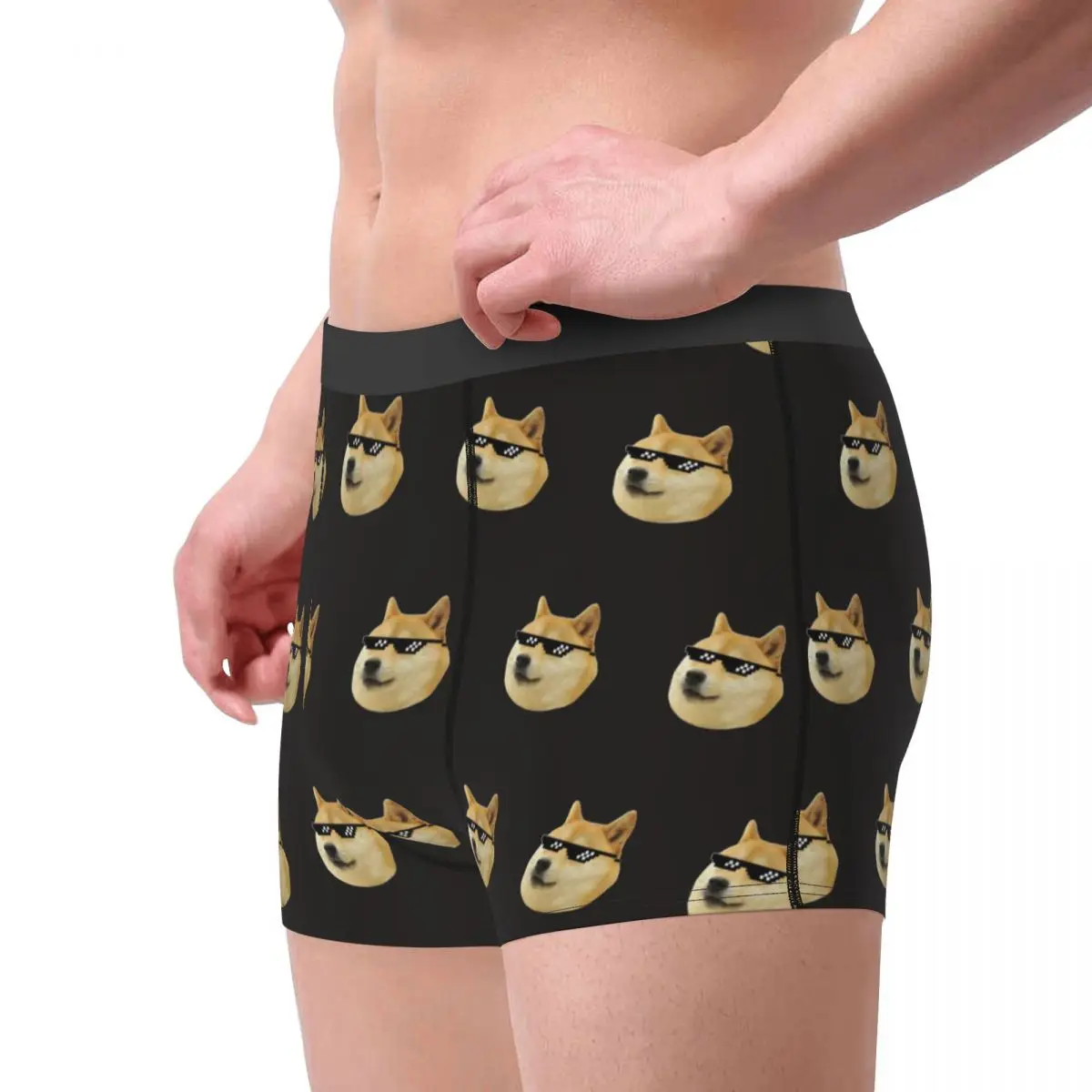 Boxer Underpants Shorts Doge Shiba Inu Memes Panties Men's Breathable Underwear for Homme Man Boyfriend Gifts