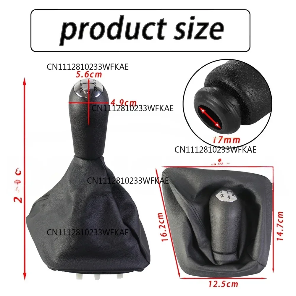 Manual 5 Speed Gear Shift Knob for Renault For Kangoo For Express FWO 1 1.5 DCI with Textured Black Artificial Leather