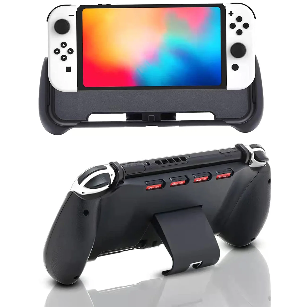 Для Nintendo Switch/Switch OLED Accessories Grip с держателем для хранения игр