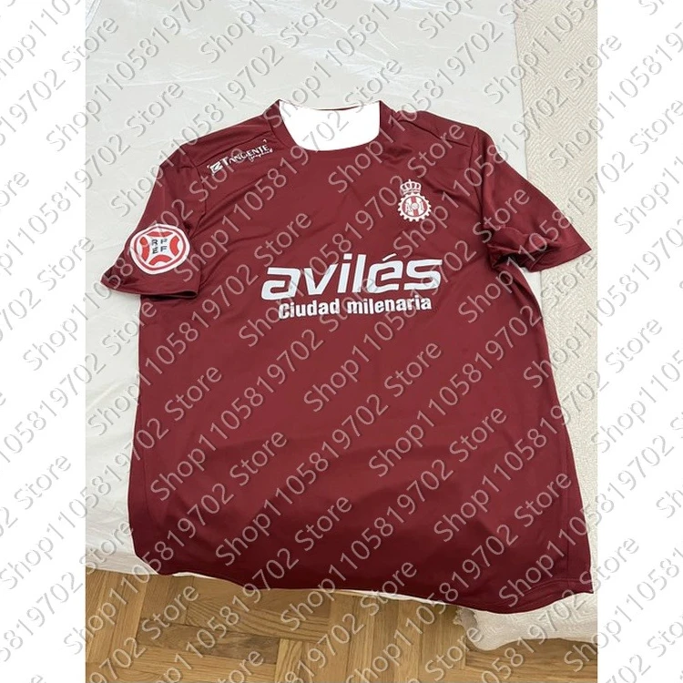 26/27 New Spain Mens Soccer GameT-shirt Unisex Sports Real Avilés Training Breathable Quick-dry Home Football Jersey plus size