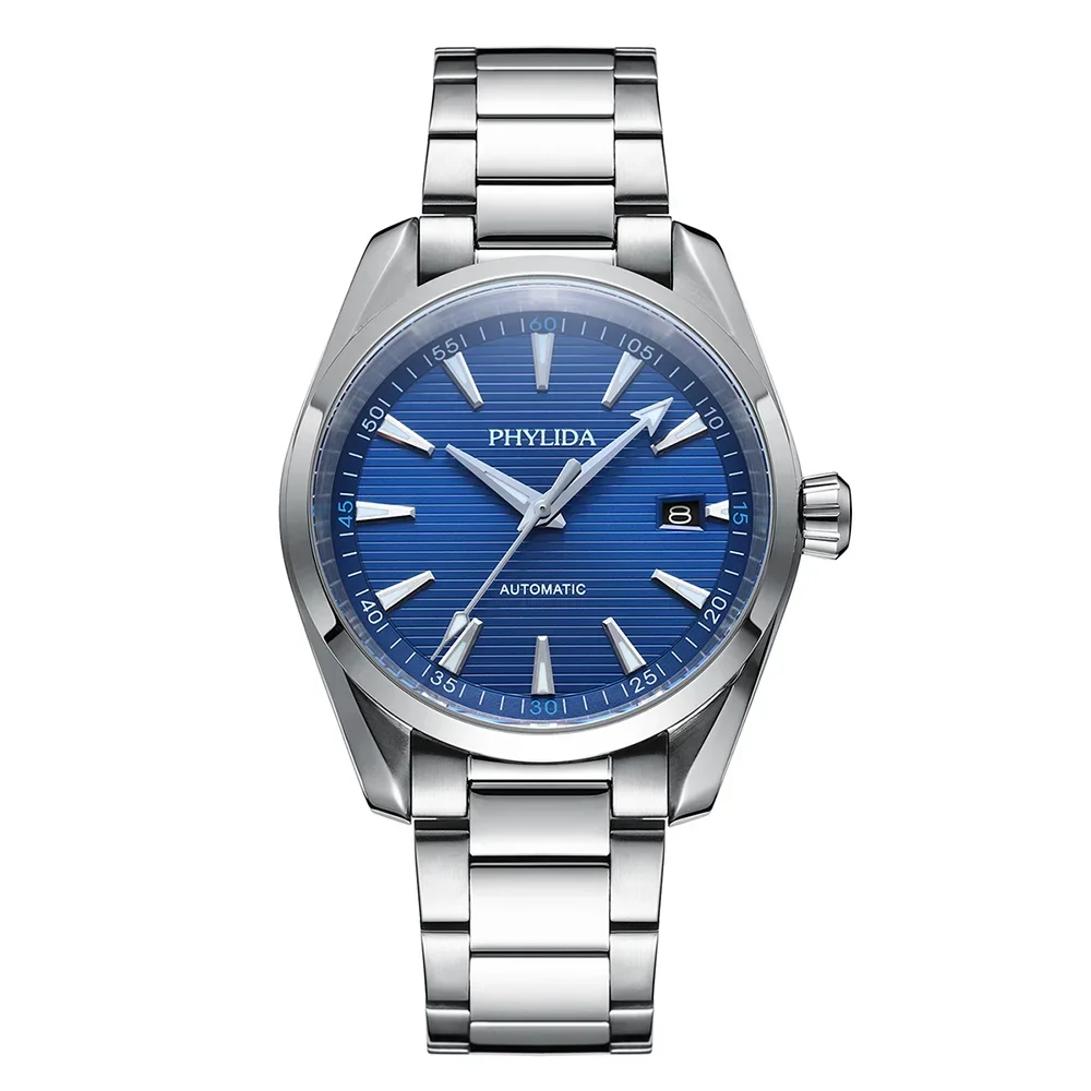 PHYLIDA New Aqua Automatic Watch Solid SS Sapphire Crystal NH35A
