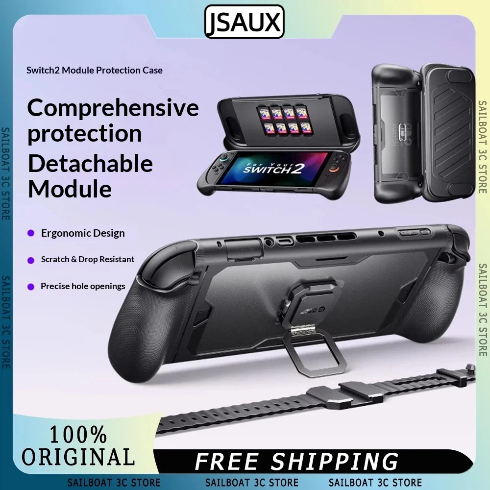 JSAUX for Switch2 Protective Case Full protection Detachable Modules Ergonomic desigsn Cratch and Drop resistant Precise Molding