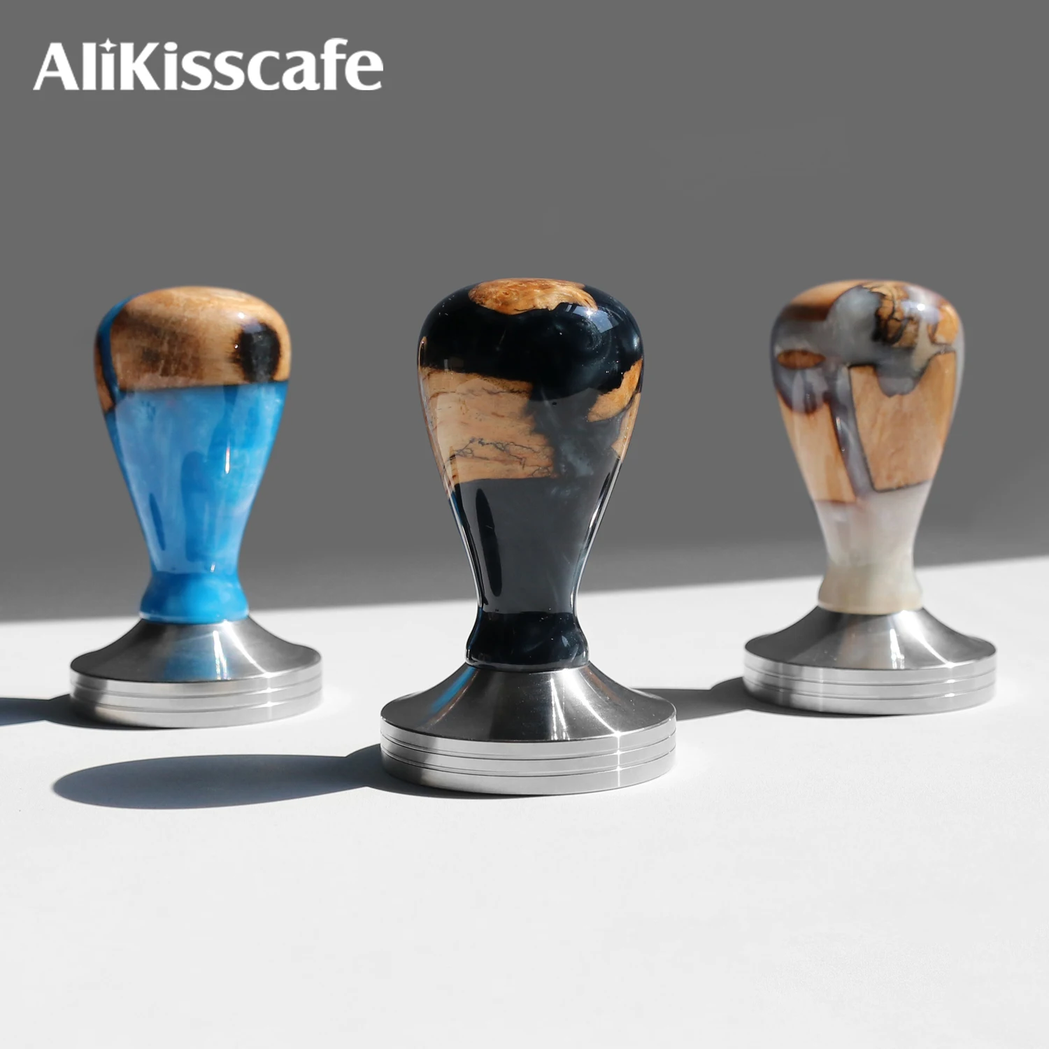 Coffee Tamper 41mm 49mm 51mm 53mm 57mm 57.5mm 58mm 58.5mm Stainless Steel Base For Delonghi Breville Accessories Barista Tools