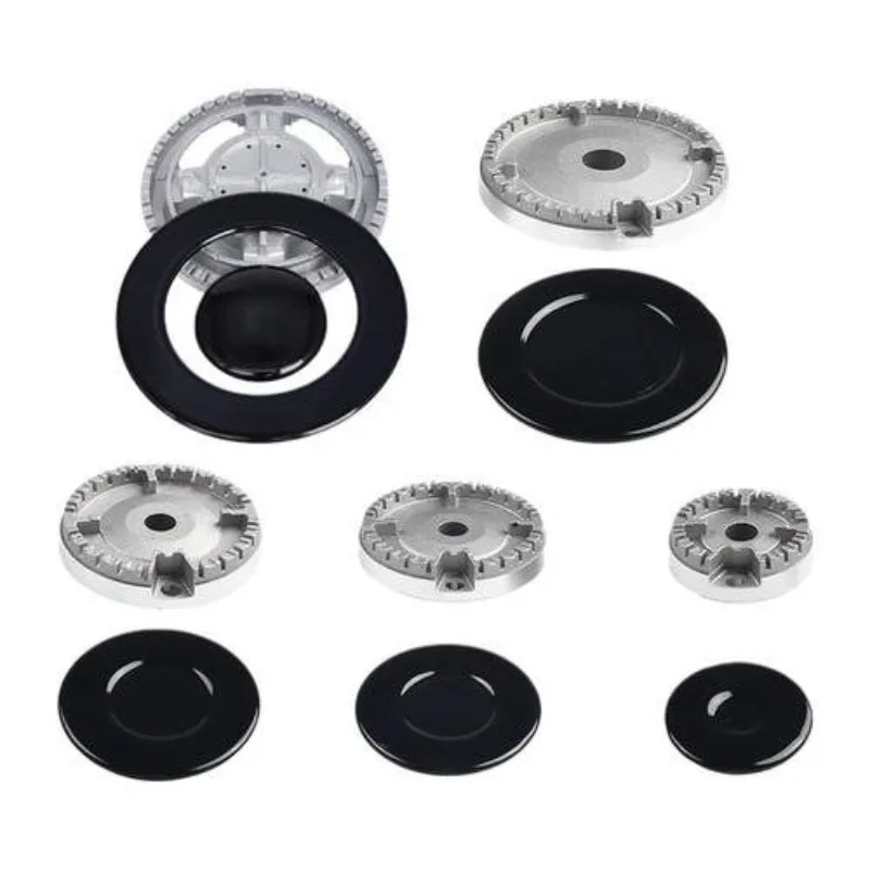 Gas Stove Burner Caps 5-Piece Set, Replacement Burner Head Covers Compatible for SABAF Gas Stoves