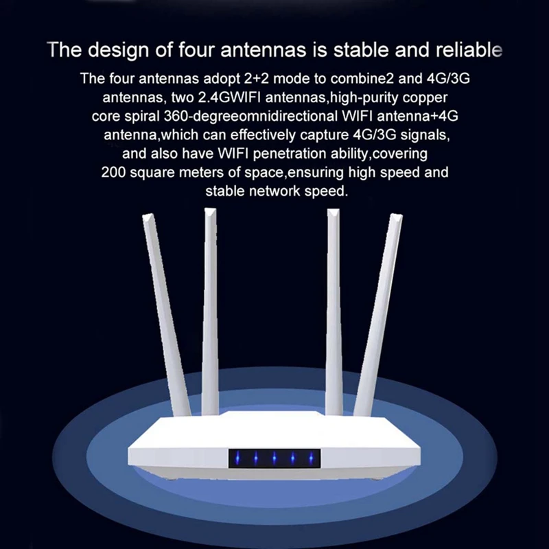 Imagem -06 - Casa Roteador Wifi com Slot para Cartão Sim Modem Desbloqueado 300mbps Antenas Externas Quad 3g Gsm Lte Hotspot Plug ue Lm321