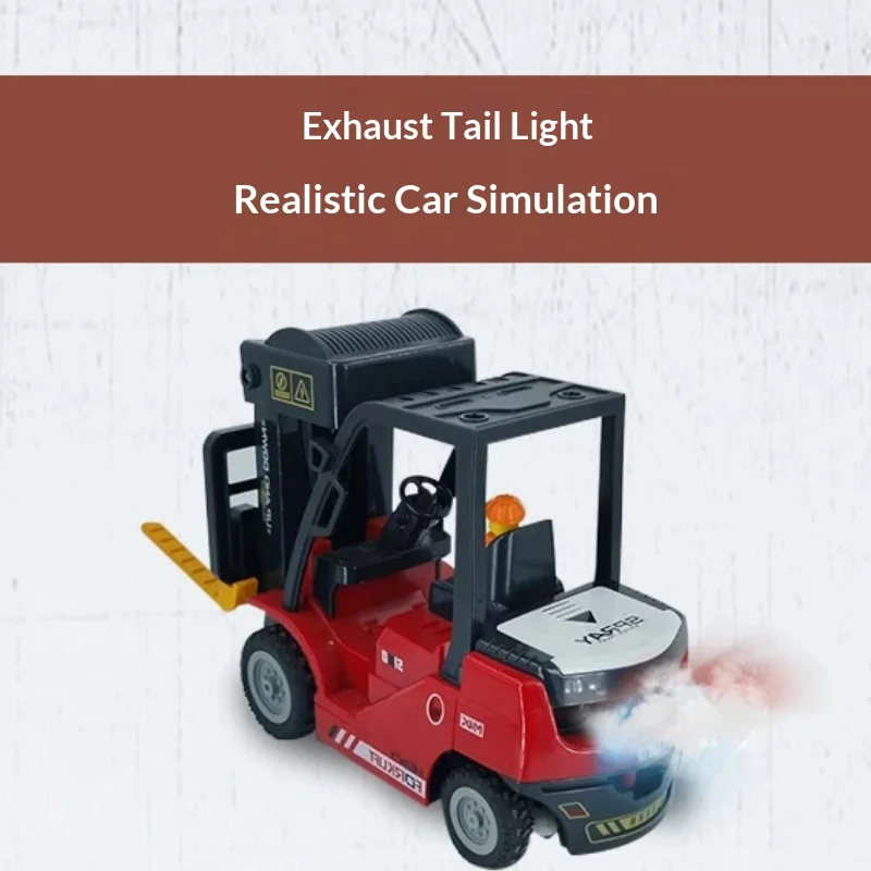 

Remote-Controlled Forklift Crane Load Carrier Engineering Vehicle Model: Children's Toy with Sound,Light,and Spray Simulation