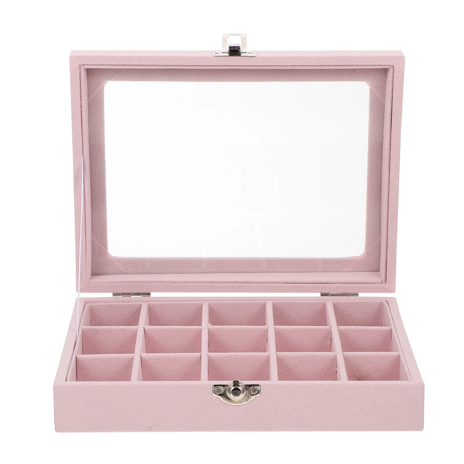 

1Pcs Jewelry Display Box Multi-Grid Organizer for Earrings Rings Household Storage Case Jewelry Storage Box Earring Case