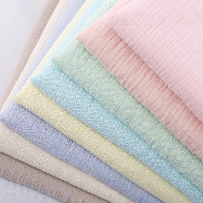 Double-layer Gauze Fabric Soft Pure Cotton Cloth For Sewing Summer Clothes Dress Mosquito Proof Pants Handmade DIY 100*135cm