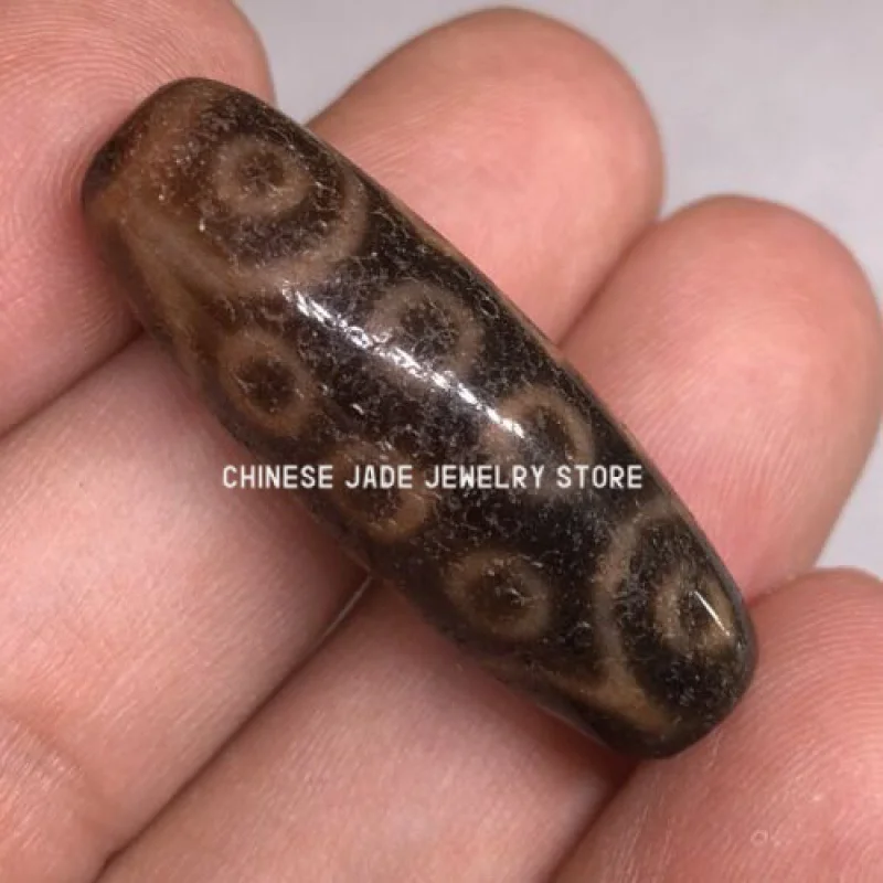 Antique Magic Old Tibetan Agate *21 Eyes * Amulet Dzi Bead C025