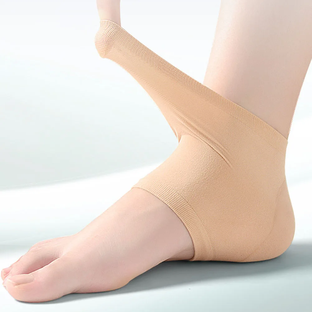 

Comfortable Silicone Cotton Heel Brace Inserts for Men Women Prevent Cracked Skin Portable Foot Support Reusable Washable Heel