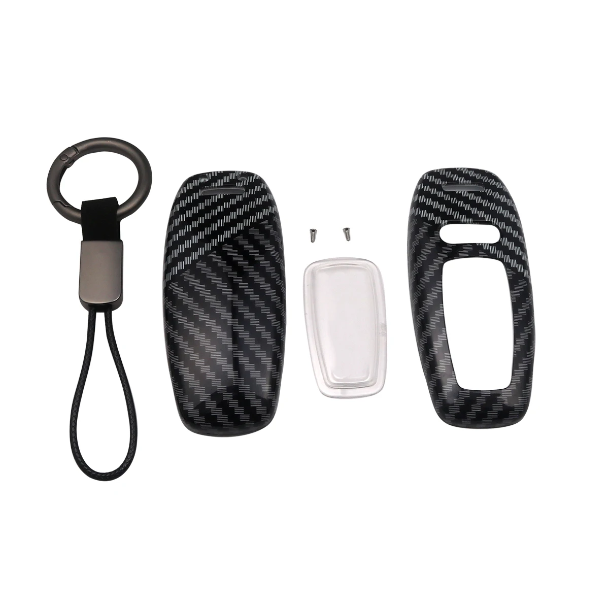 ChinaDual Color Carbon Fiber Black Car Key Case For Audi A3/S3 A6(C8) A7 A8 Q7 Q8 e-tron Sportback/GT S6 S7 S8