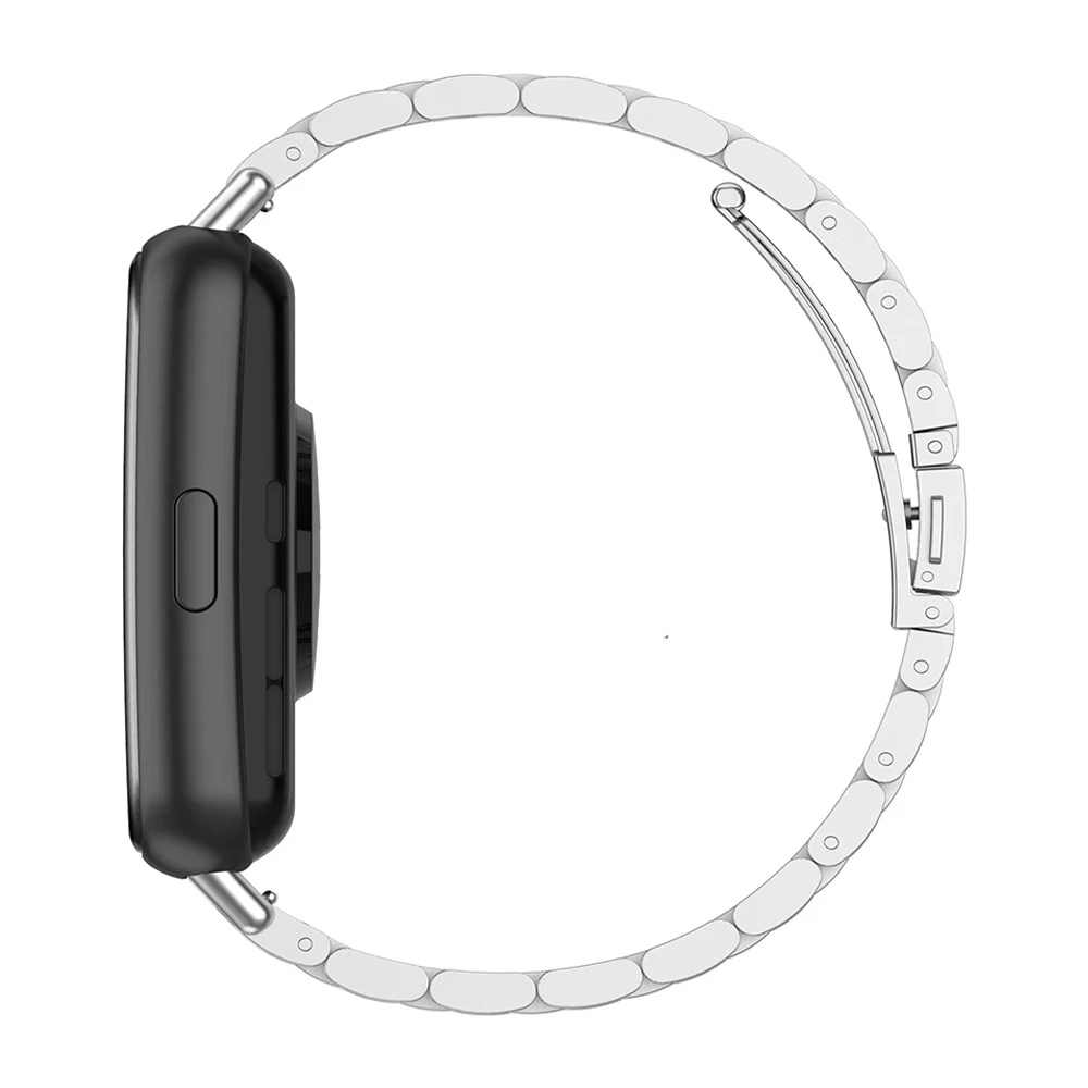 Suitable for Huawei smart watch fit2 three beads stainless steel strap Huawei Smart bracelet Fit2  replace metal strap