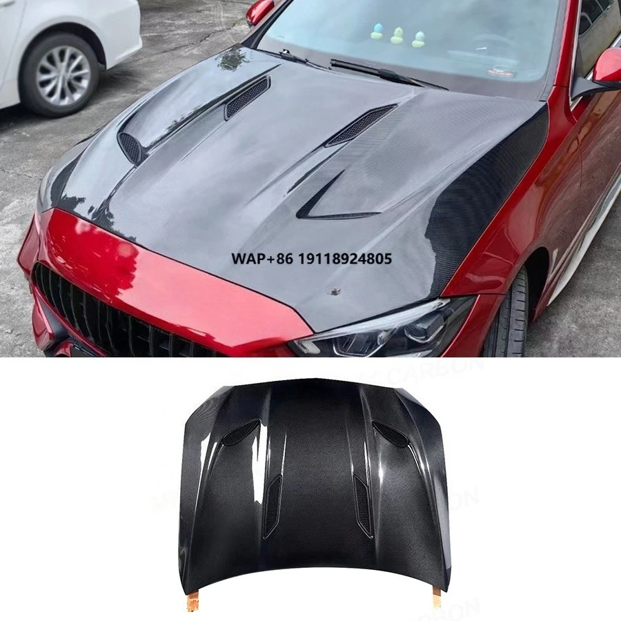 

2021+ for W206 C200 C260 C300 Performance Kit New Carbon Fiber Engine Bonnet Hood Front Bumper Cover Included