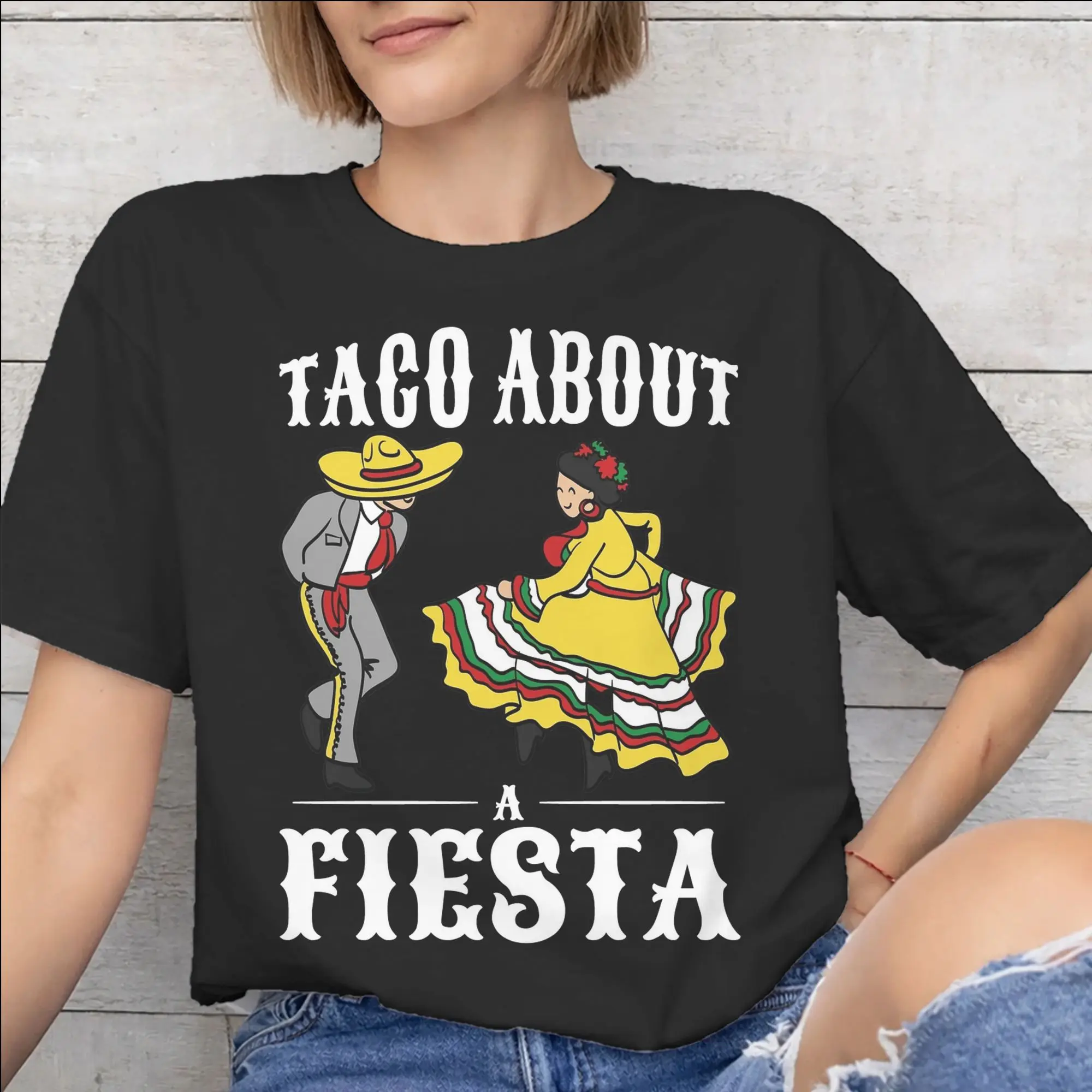 Men Women Printed Fiesta Squad Cinco De Mayo T Shirt Tee Cotton  T-shirts Clothes